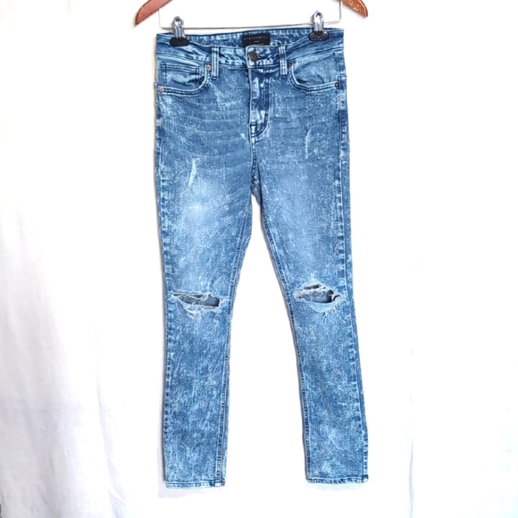 No Boundaries Stone Washed Skinny Jeans Distressed Size 30x30 - Picture 1 of 4